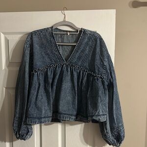 Denim Blue Women's Top